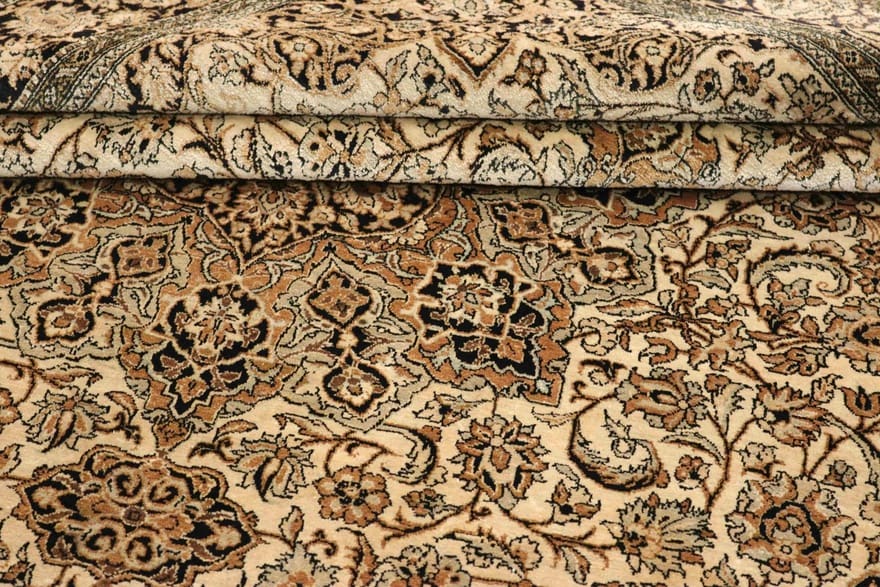 Ghom Seidenteppich 211×135 cm – Luxus handgeknüpft