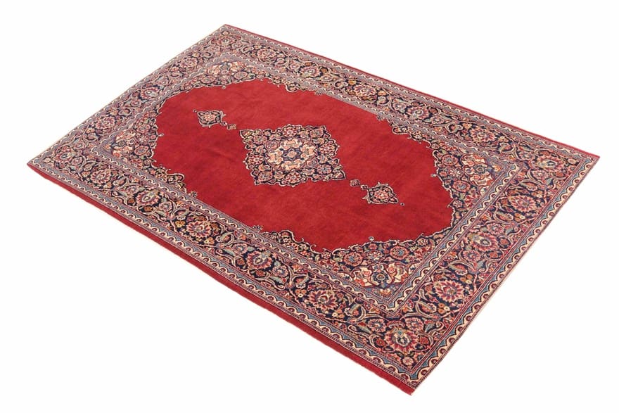 Kashan Perserteppich antik, 202 × 130 cm, Wolle