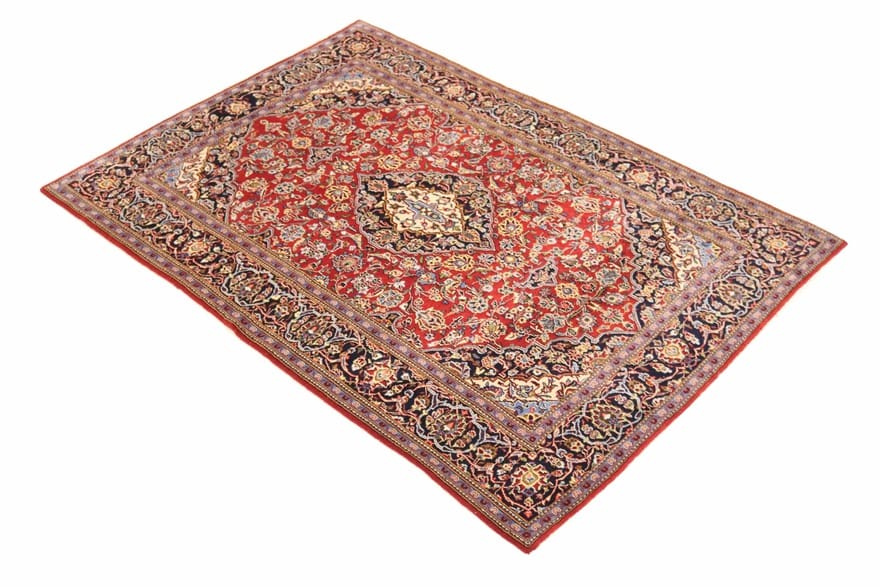Antiker Kashan Perserteppich, 204 × 140 cm, Wolle