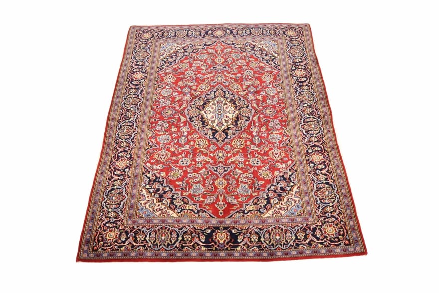 Antiker Kashan Perserteppich, 204 × 140 cm, Wolle