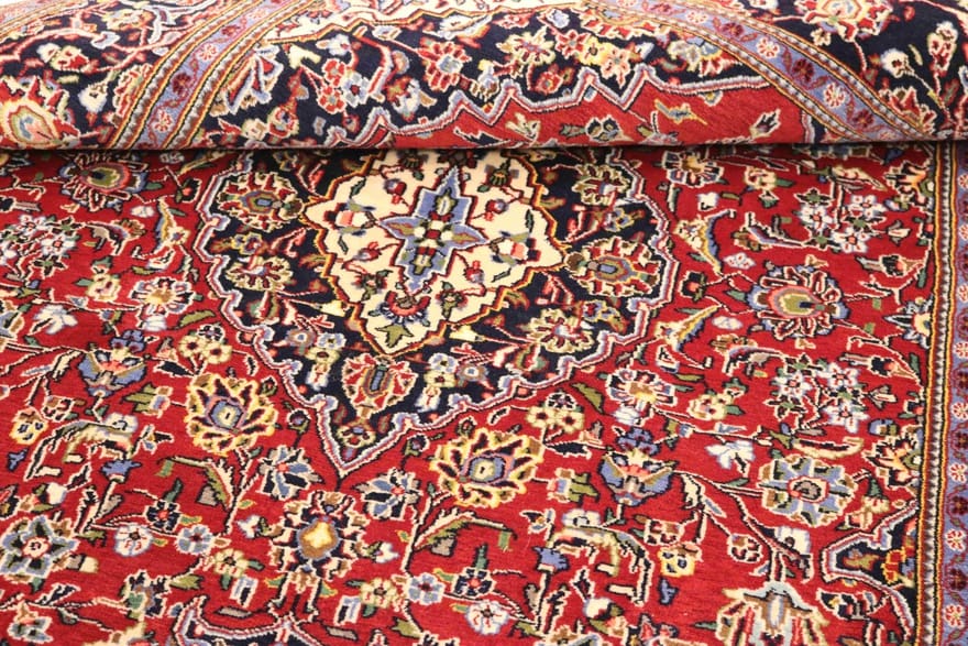 Antiker Kashan Perserteppich, 204 × 140 cm, Wolle