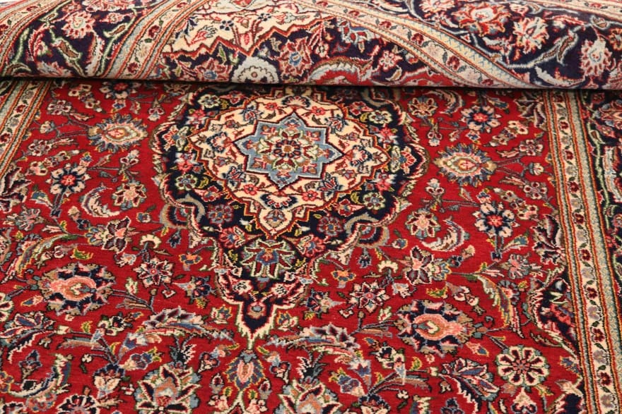 Kashan Perserteppich antik, 218 × 134 cm, Wolle