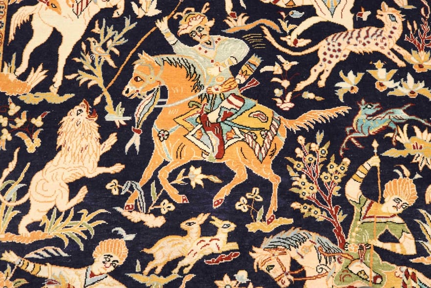 Handgeknüpfter Ghom Perserteppich 200 × 140 cm