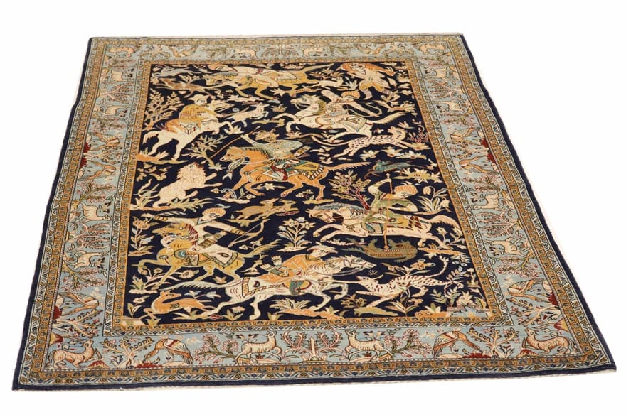 Handgeknüpfter Ghom Perserteppich 200 × 140 cm