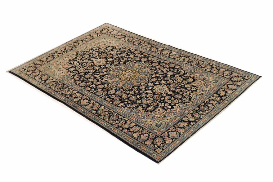Antiker Kashan Perserteppich aus Iran, 215 × 137 cm