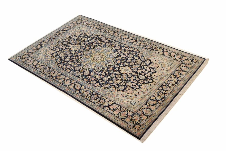 Antiker Kashan Perserteppich aus Iran, 215 × 137 cm