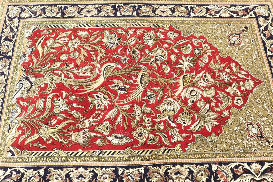ghom-teppich-204x141-cm-100-seide-handgeknupft-orientteppich-4 Ghom Perserteppich aus Iran, 202 × 140 cm