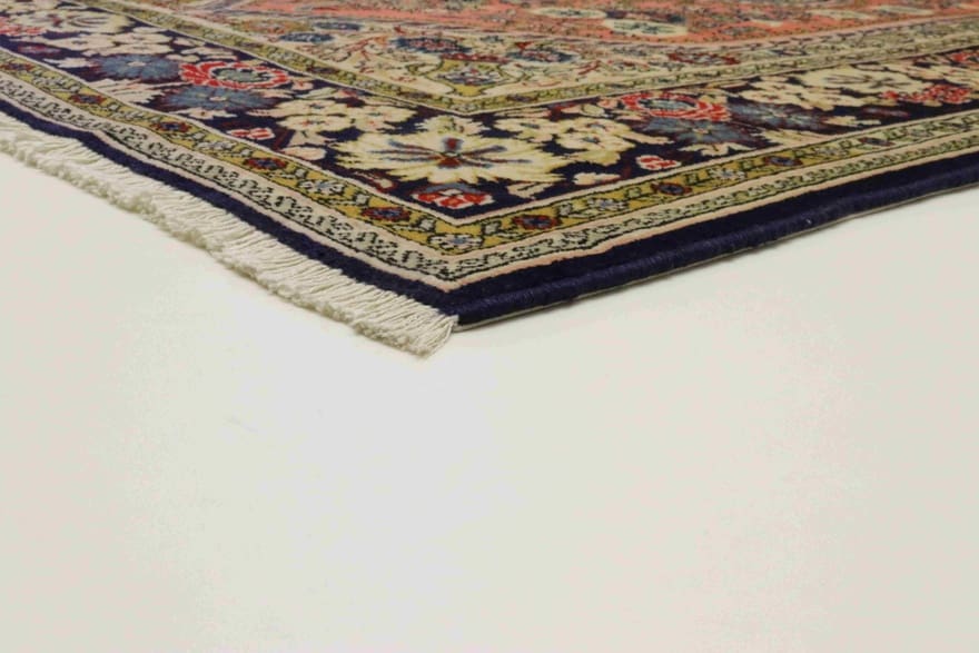 Handgeknüpfter Ghom Perserteppich, 205 × 136 cm, Wolle & Seide