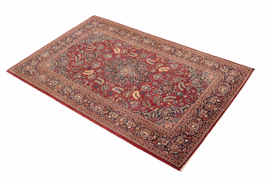 Antiker Kashan Perserteppich, 214 × 137 cm, Wolle