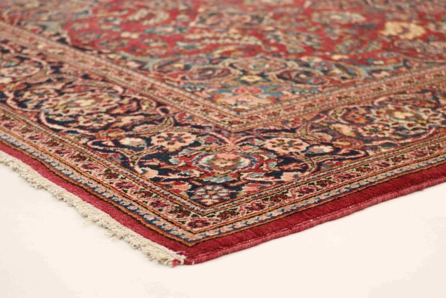 Antiker Kashan Perserteppich, 214 × 137 cm, Wolle