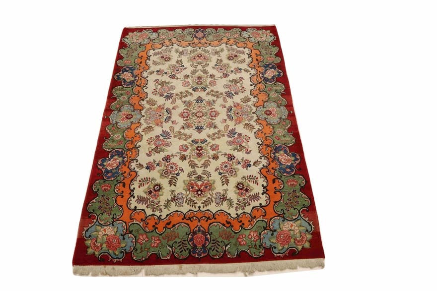 Antiker Kashan Perserteppich, 205 × 136 cm, Wolle