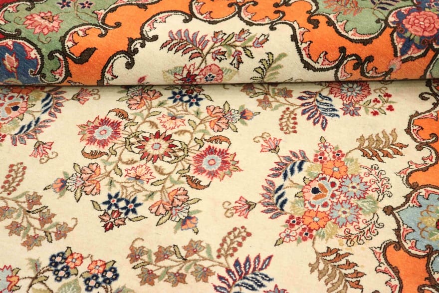 Antiker Kashan Perserteppich, 205 × 136 cm, Wolle