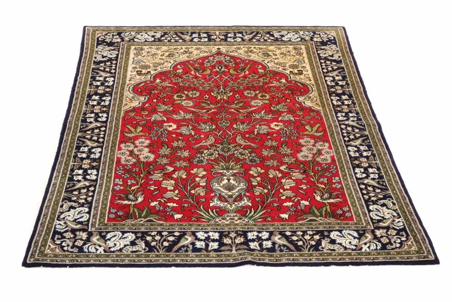 Ghom Perserteppich 208 × 138 cm aus Wolle, handgeknüpft
