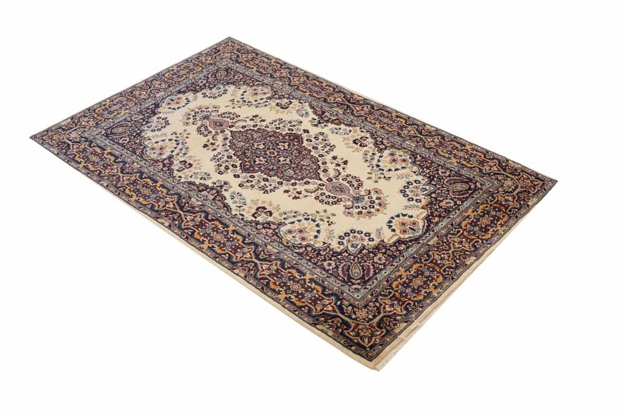 Handgeknüpfter Kashan Perserteppich 195 × 122 cm