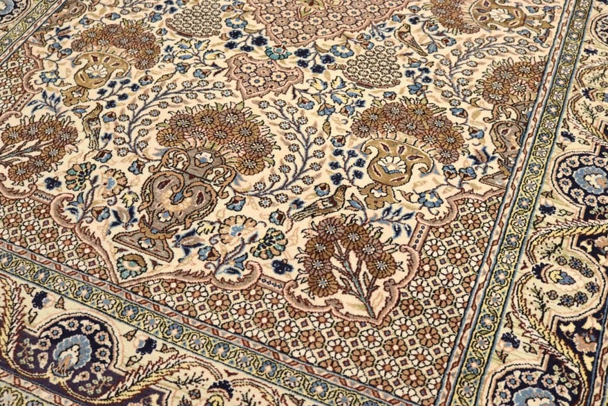 Ghom Perserteppich 206 × 138 cm aus Wolle, handgeknüpft