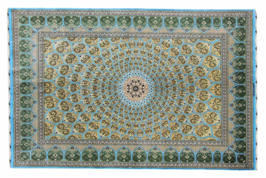 TeppichBazar Ghom Seidenteppich 203×133 cm – Persischer Luxus, handgeknüpft