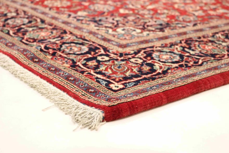 Antiker Kashan Perserteppich aus Iran, 212 × 137 cm