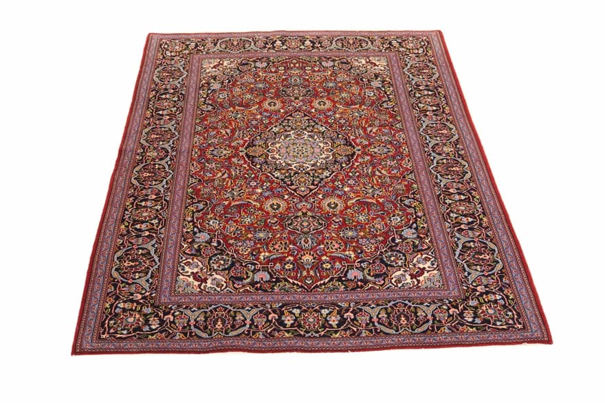 Antiker Kashan Perserteppich, 212 × 138 cm, Wolle