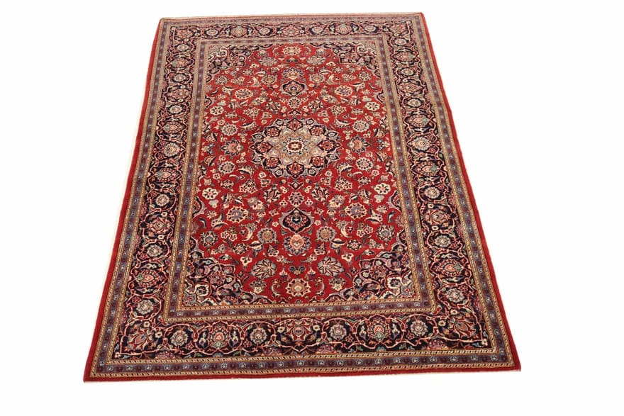 Antiker Kashan Perserteppich, 212 × 137 cm, Wolle