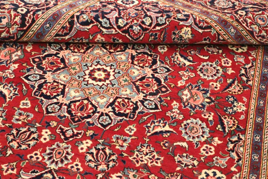 Antiker Kashan Perserteppich, 212 × 137 cm, Wolle