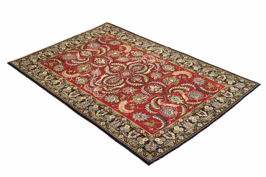 ghom-kork-teppich-214x134-cm-luxurioser-seidenteppich-handgeknupft-3 Handgeknüpfter Ghom Perserteppich 212 × 133 cm