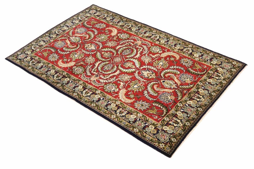 ghom-kork-teppich-214x134-cm-luxurioser-seidenteppich-handgeknupft-5 Handgeknüpfter Ghom Perserteppich 212 × 133 cm