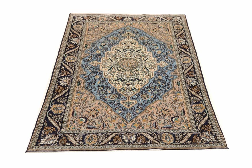 Ghom Perserteppich aus Iran, 213 × 136 cm