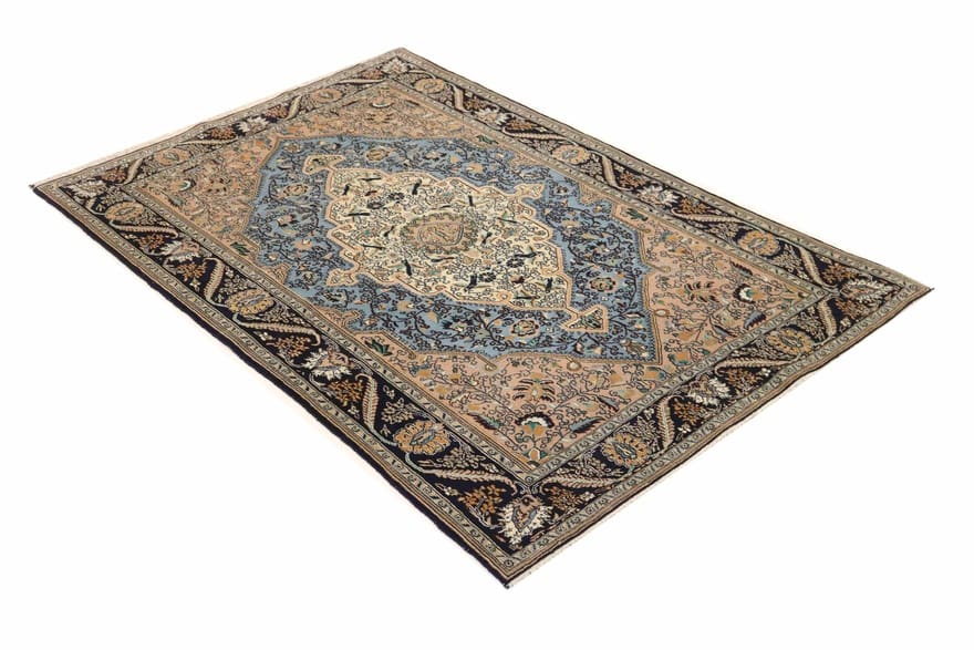 Ghom Perserteppich aus Iran, 213 × 136 cm