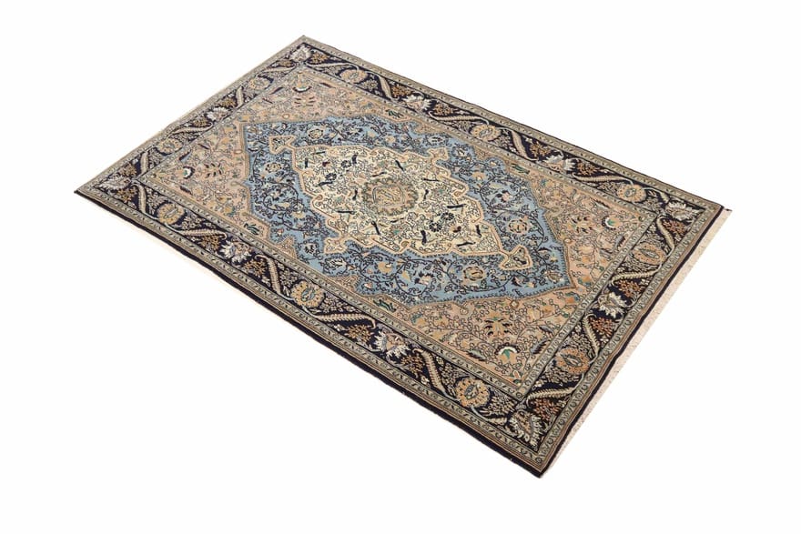 Ghom Perserteppich aus Iran, 213 × 136 cm