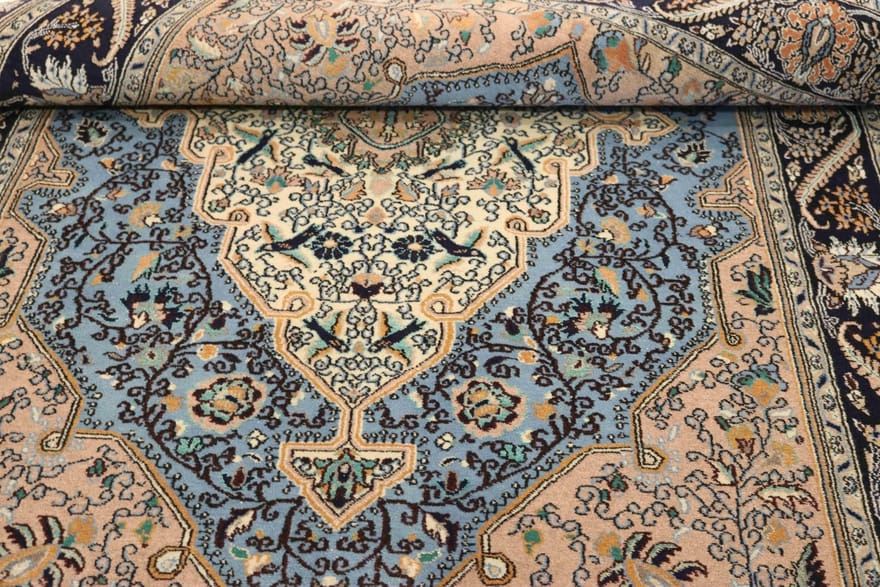 Ghom Perserteppich aus Iran, 213 × 136 cm