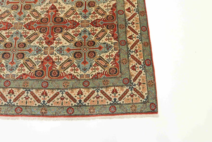 ghom-antik-teppich-206x141-cm-hochwertige-seide-handgeknupft-7 Ghom Perserteppich antik, 204 × 140 cm, Wolle