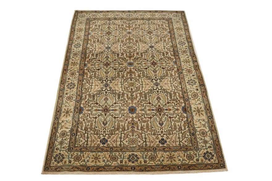 kerman-teppich-214x137-cm-hochwertig-handgeknupft-perserteppich-3 Kerman Perserteppich antik, 212 × 136 cm, Wolle