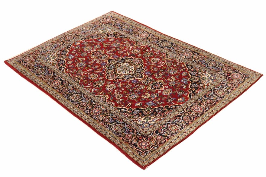 Handgeknüpfter Kashan Perserteppich, 200 × 140 cm, Wolle