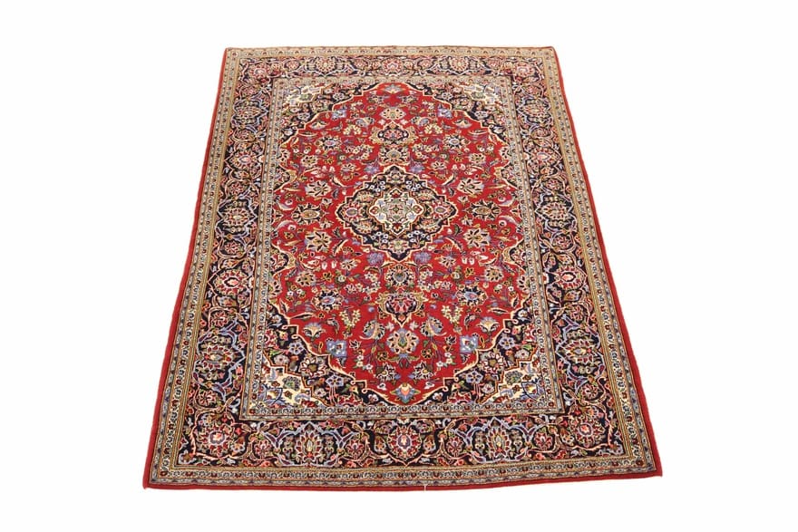 Handgeknüpfter Kashan Perserteppich, 200 × 140 cm, Wolle