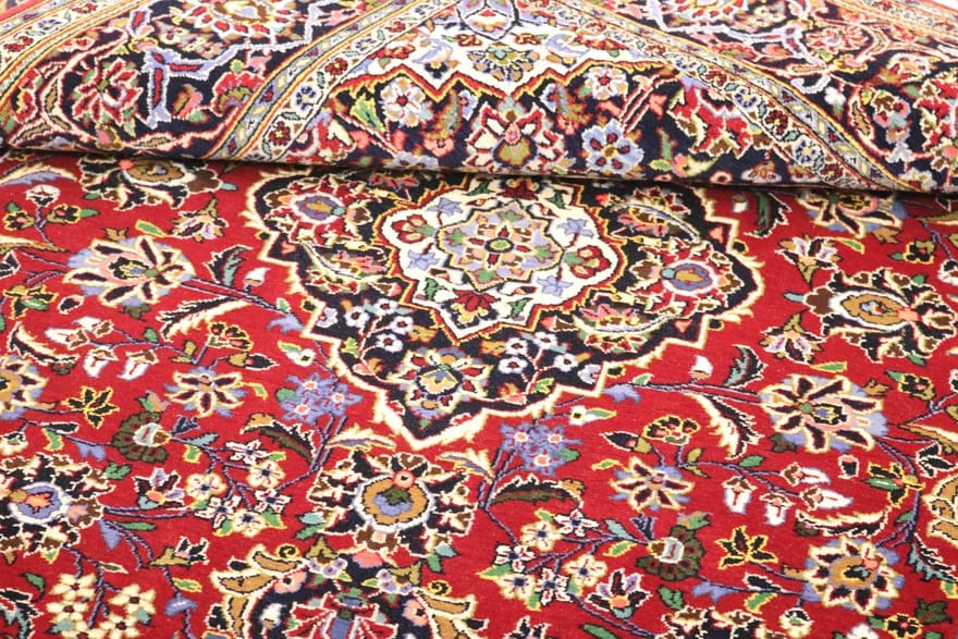 Handgeknüpfter Kashan Perserteppich, 200 × 140 cm, Wolle