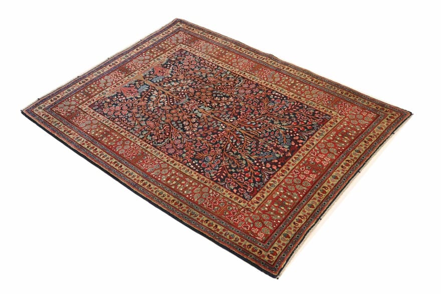 antiker-tabriz-teppich-192x131-cm-wolle-lebensbaum-motiv-handgeknupft-5 Antiker Täbriz Perserteppich aus Iran, 190 × 130 cm