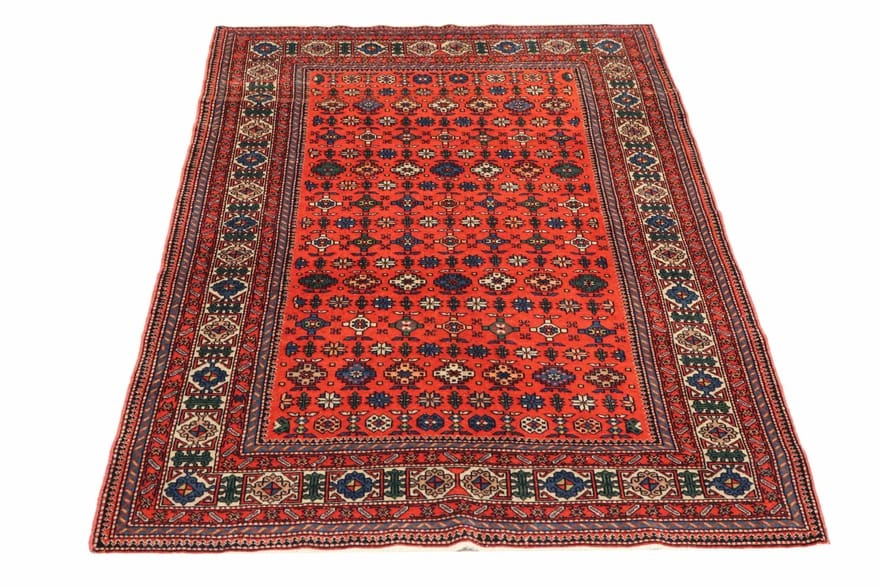 Antiker Orientteppich, 210 × 129 cm, Wolle