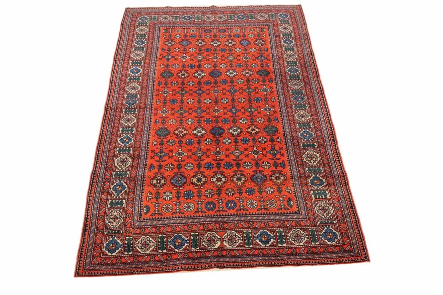 Antiker Orientteppich, 210 × 129 cm, Wolle