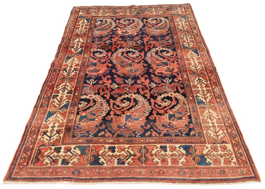 antiker-malayer-teppich-190x131-cm-uber-90-jahre-handgeknupft-1 Handgeknüpfter Malayer Perserteppich 188 × 130 cm