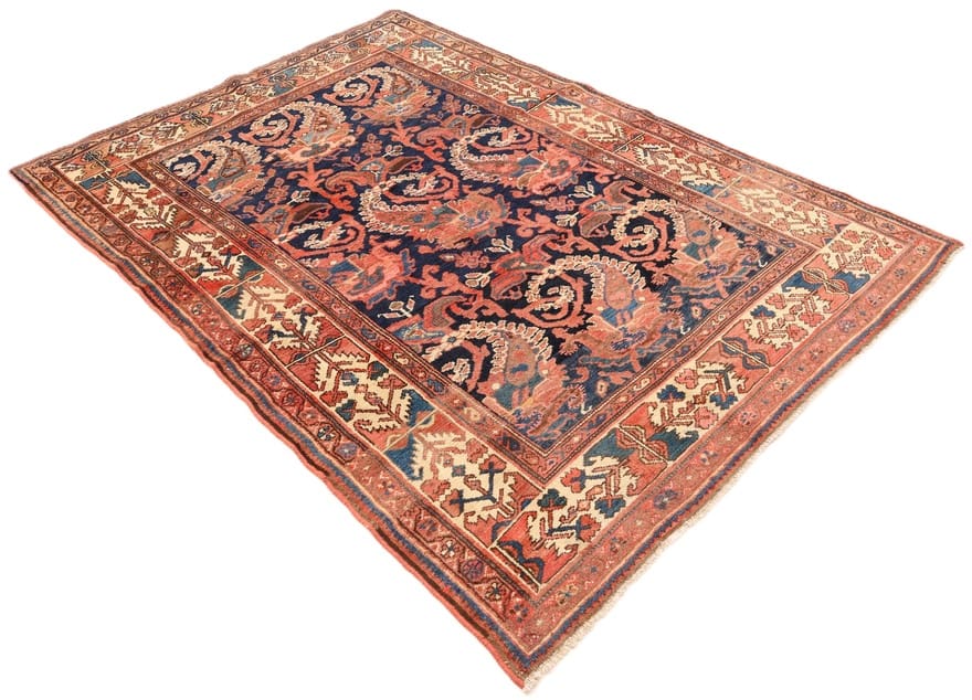 antiker-malayer-teppich-190x131-cm-uber-90-jahre-handgeknupft-4 Handgeknüpfter Malayer Perserteppich 188 × 130 cm