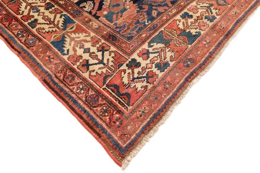 antiker-malayer-teppich-190x131-cm-uber-90-jahre-handgeknupft-5 Handgeknüpfter Malayer Perserteppich 188 × 130 cm
