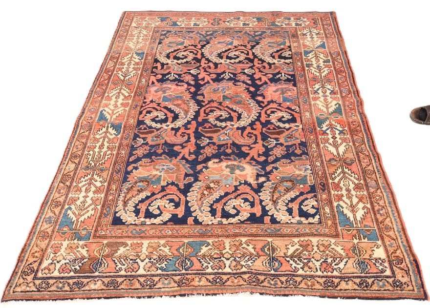 antiker-malayer-teppich-190x131-cm-uber-90-jahre-handgeknupft-6 Handgeknüpfter Malayer Perserteppich 188 × 130 cm