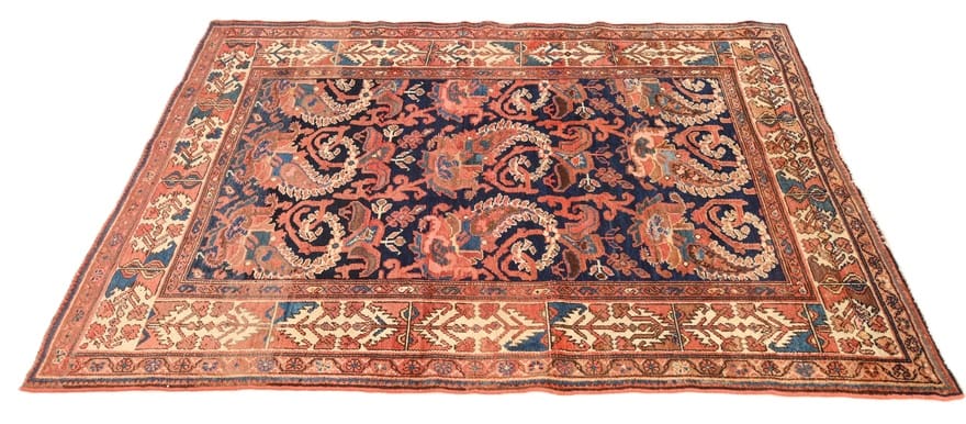 antiker-malayer-teppich-190x131-cm-uber-90-jahre-handgeknupft-9 Handgeknüpfter Malayer Perserteppich 188 × 130 cm