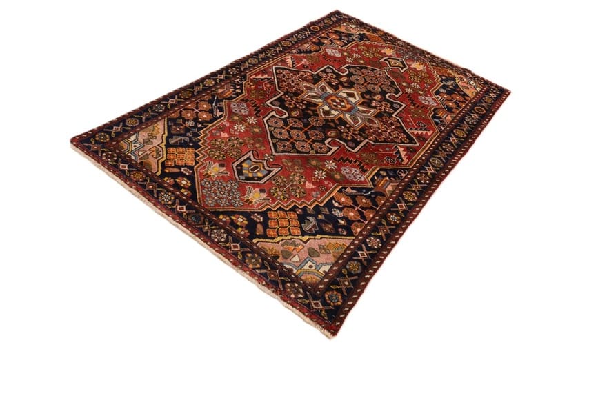 Hamadan Perserteppich antik, 200 × 129 cm, Wolle & Seide