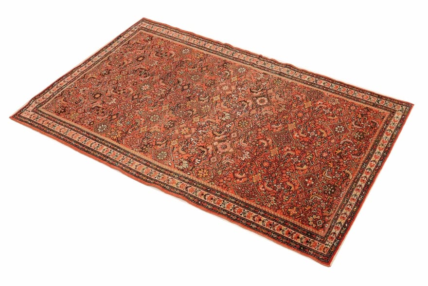 malayer-teppich-199x127-cm-semi-antik-handgeknupft-orientteppich-3 Antiker Malayer Perserteppich, 197 × 126 cm, Wolle