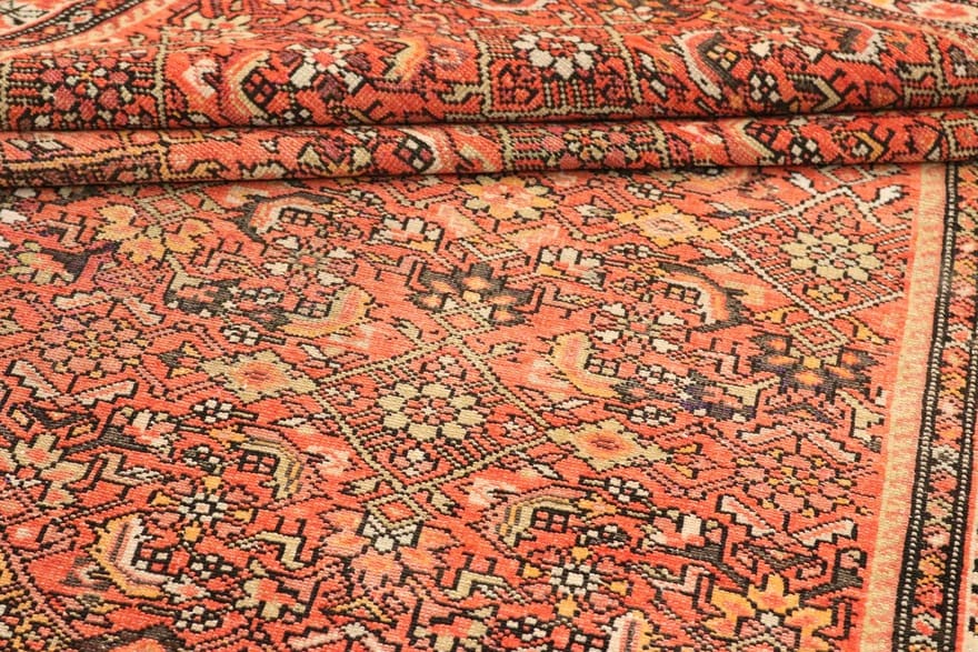 malayer-teppich-199x127-cm-semi-antik-handgeknupft-orientteppich-4 Antiker Malayer Perserteppich, 197 × 126 cm, Wolle