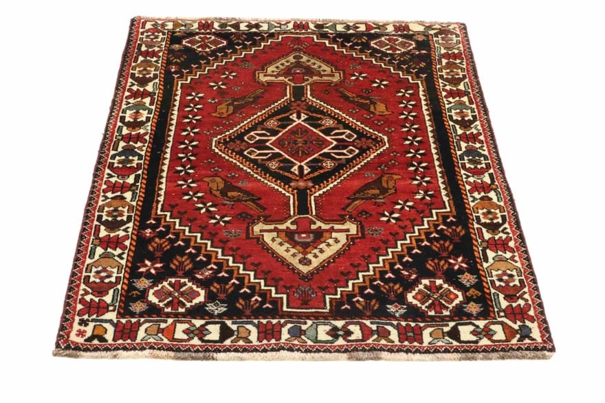 Handgeknüpfter Qashqai Perserteppich 179 × 128 cm