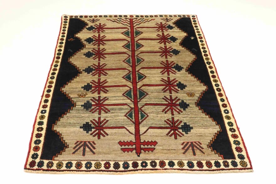 Handgeknüpfter Qashqai Perserteppich 197 × 122 cm
