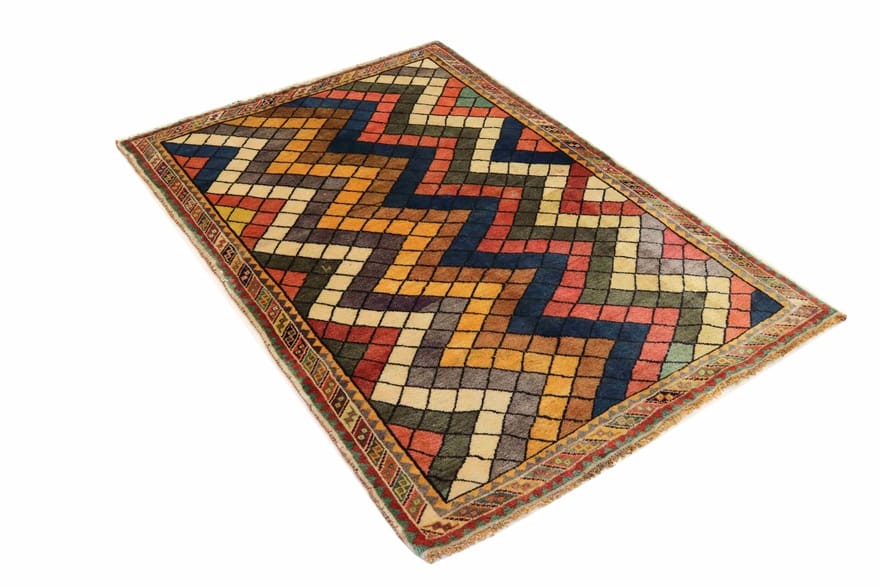 Handgeknüpfter Qashqai Perserteppich 186 × 122 cm