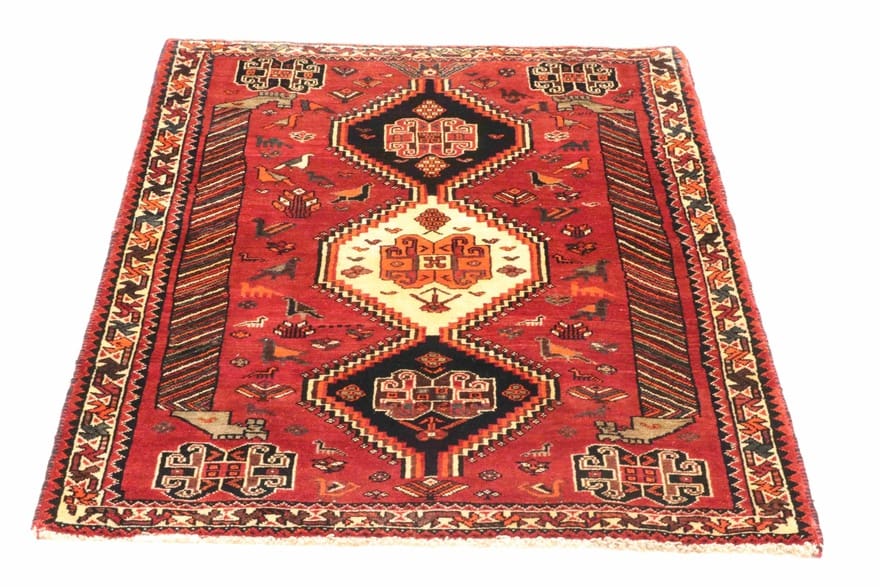 Handgeknüpfter Qashqai Perserteppich 170 × 118 cm